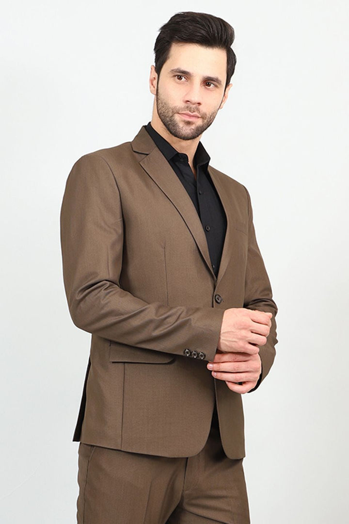 Poly Viscose Brown Blazer