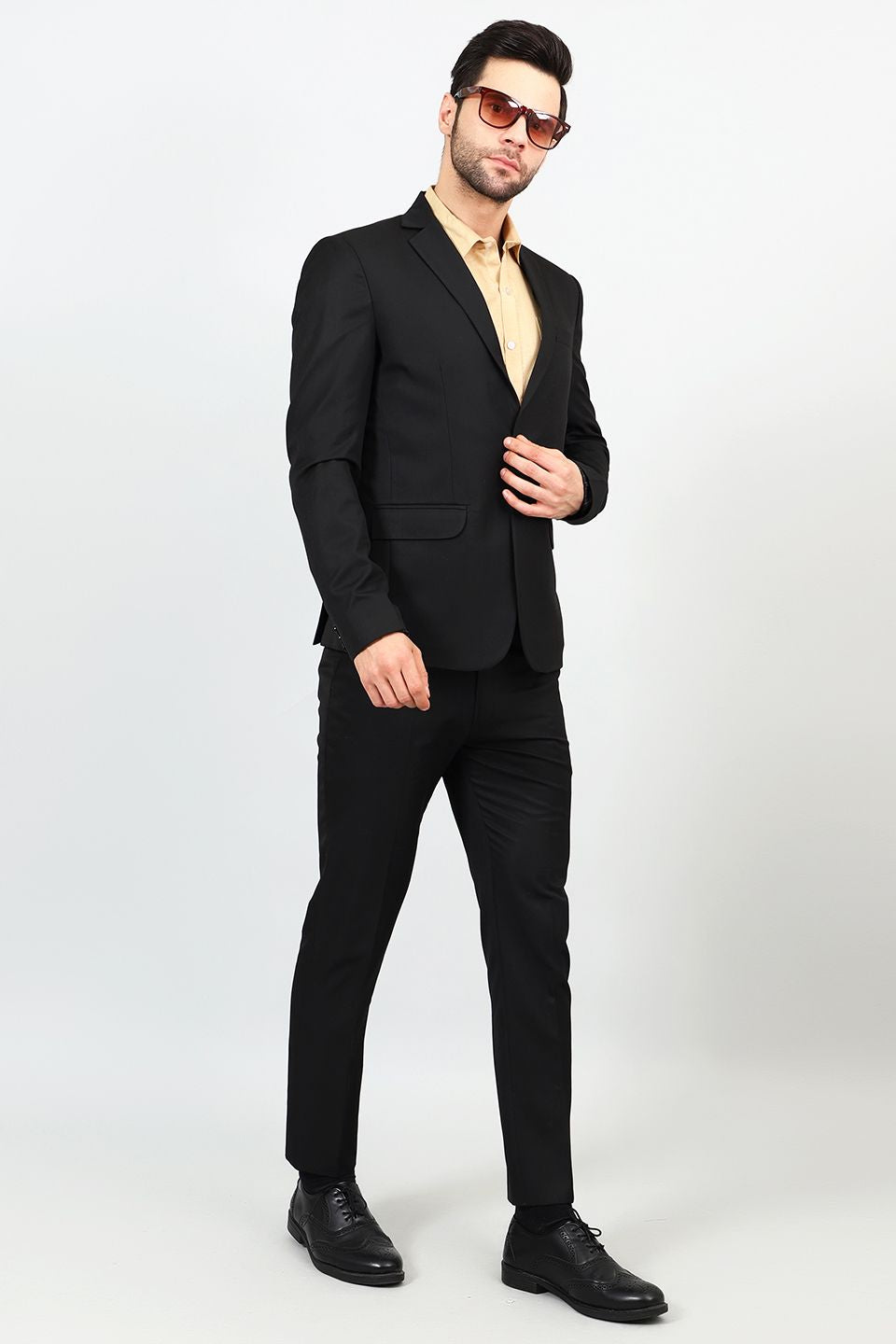 Poly Viscose Black Blazer