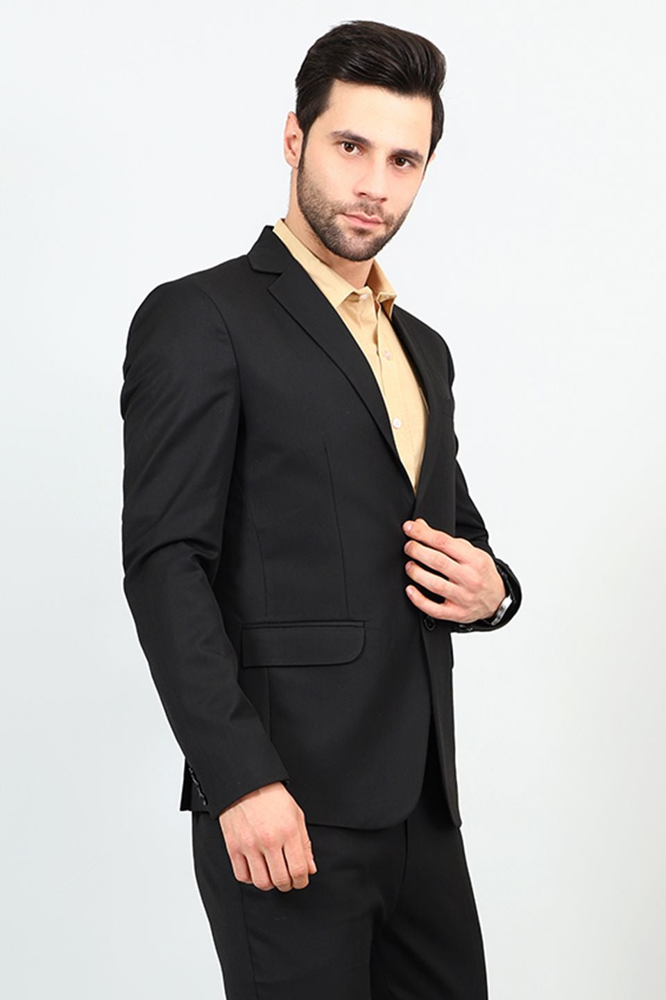 Poly Viscose Black Blazer