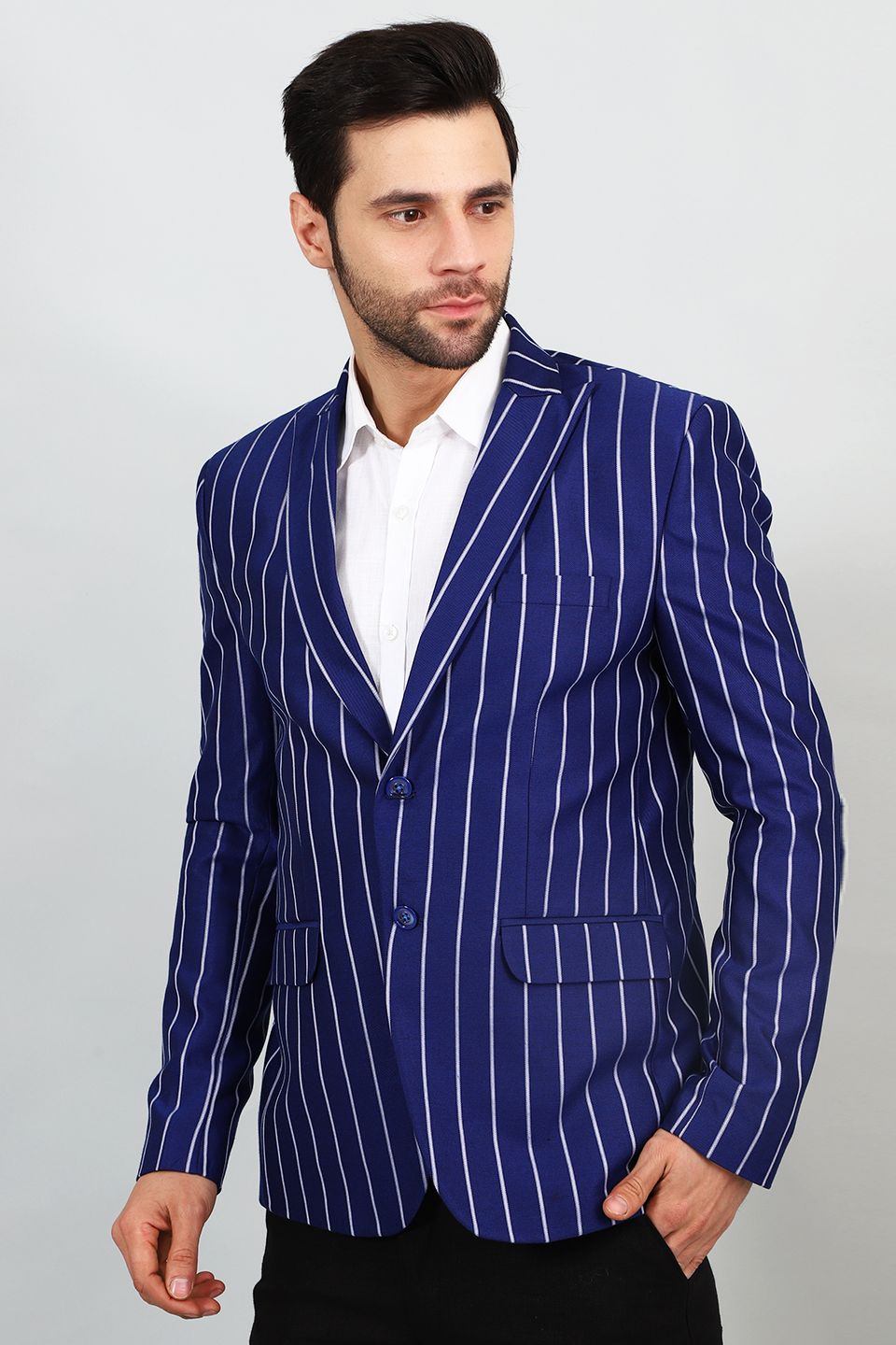 Polyester Cotton Blue Blazer