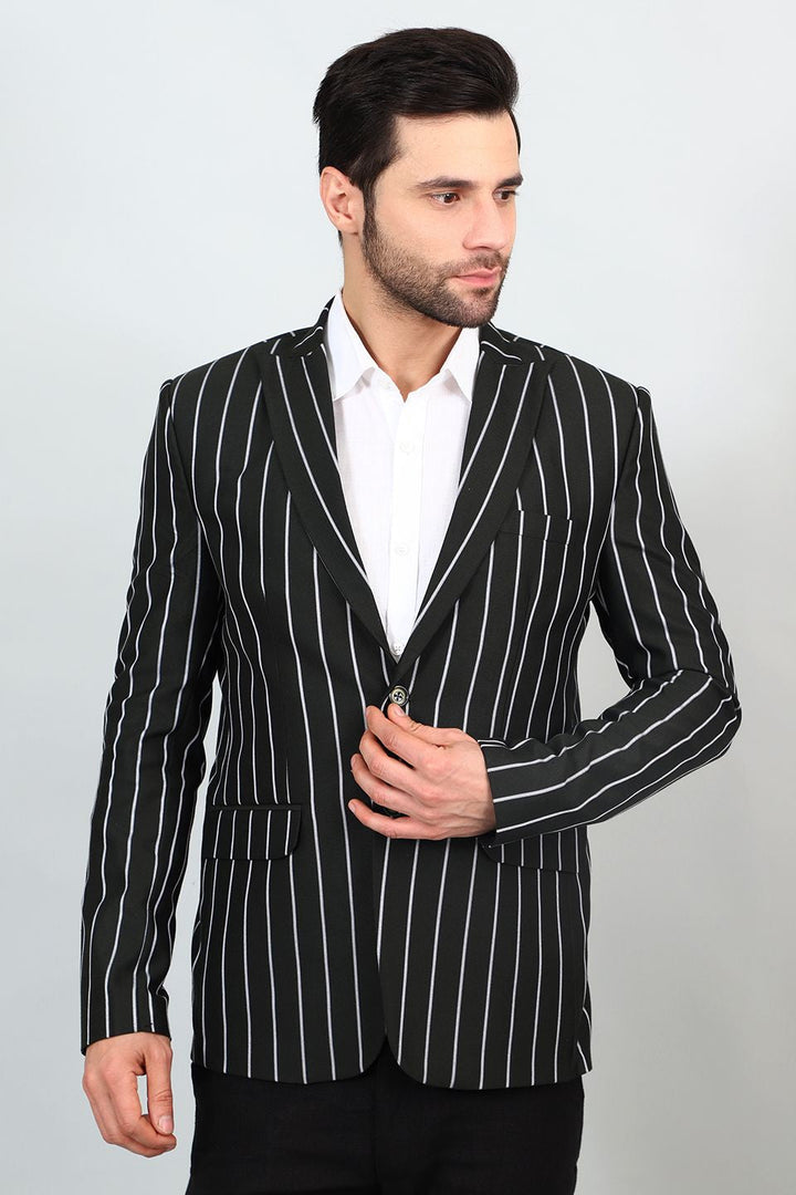 Polyester Cotton Black Blazer