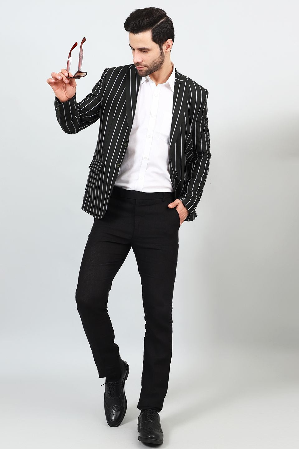 Polyester Cotton Black Blazer