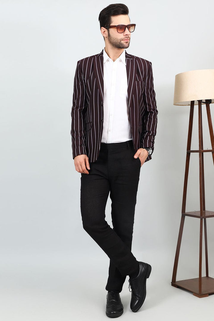 Polyester Cotton Maroon Blazer