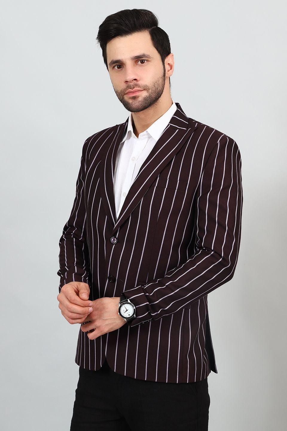 Polyester Cotton Maroon Blazer