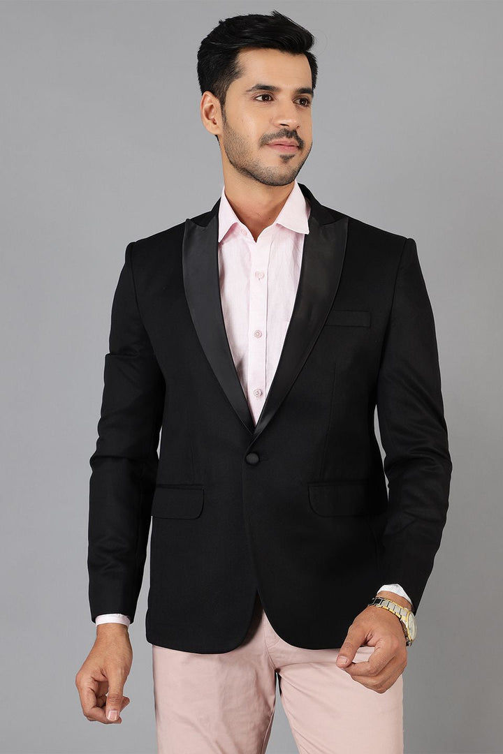 Polyster Cotton Black Blazer