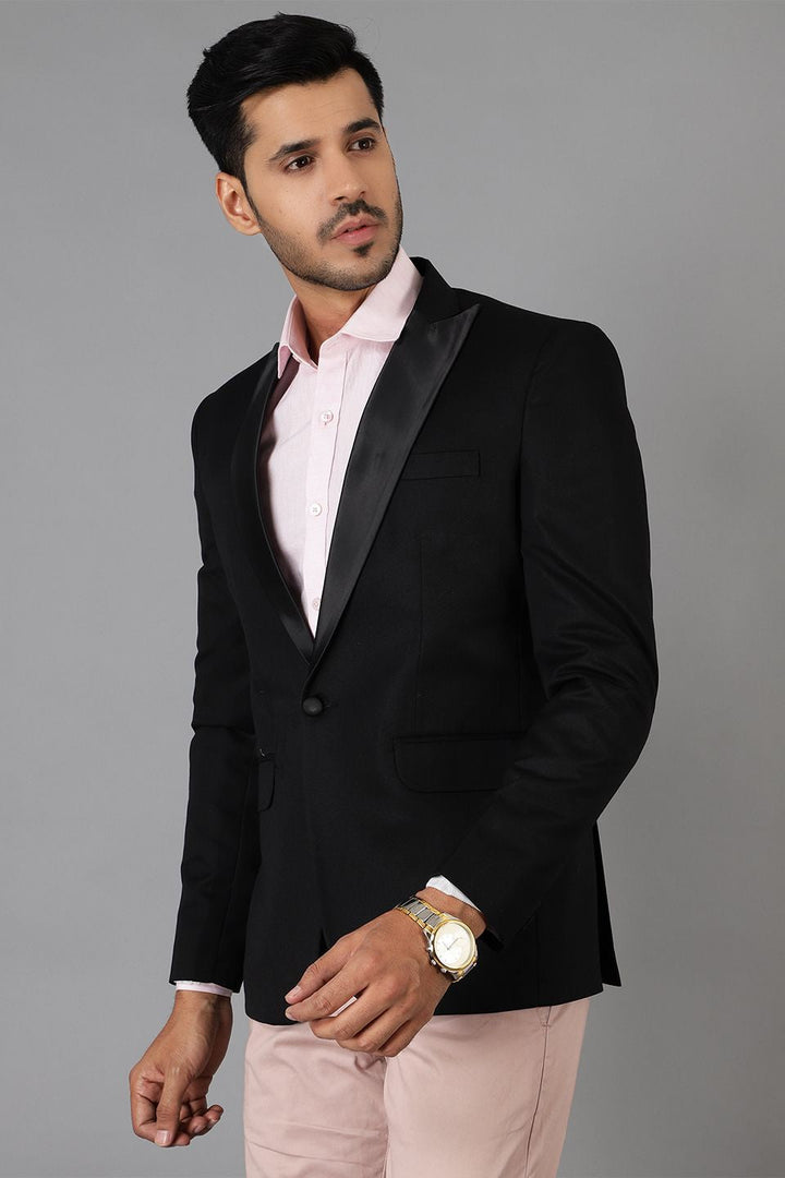 Polyster Cotton Black Blazer