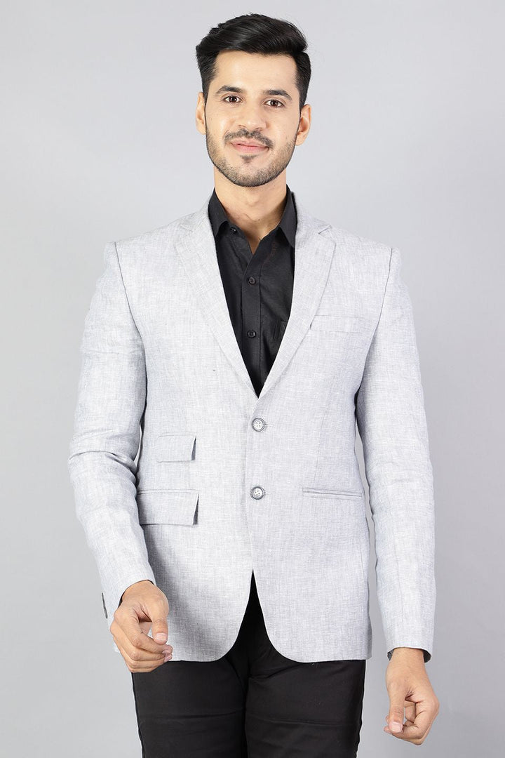 100% Pure Linen Silver Blazer