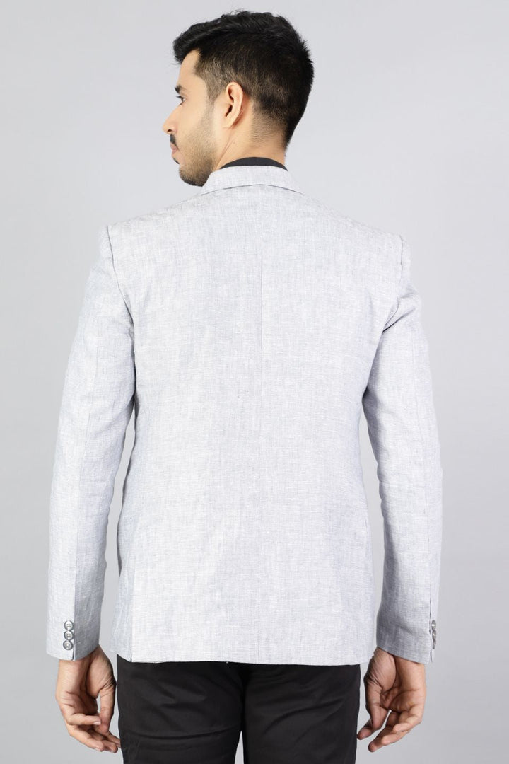 100% Pure Linen Silver Blazer