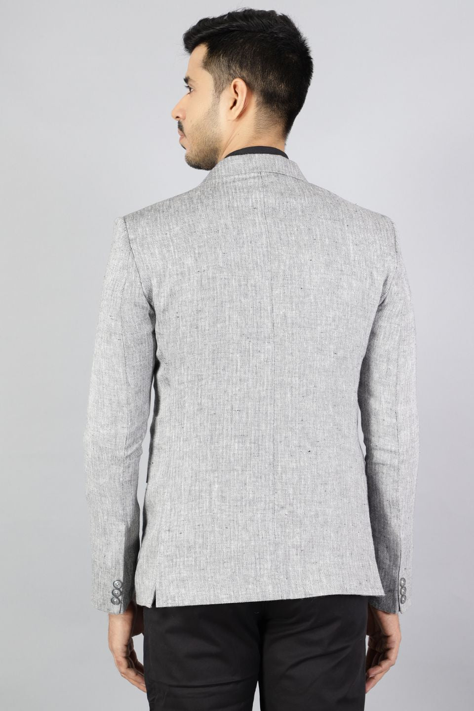 100% Pure Linen Grey Blazer