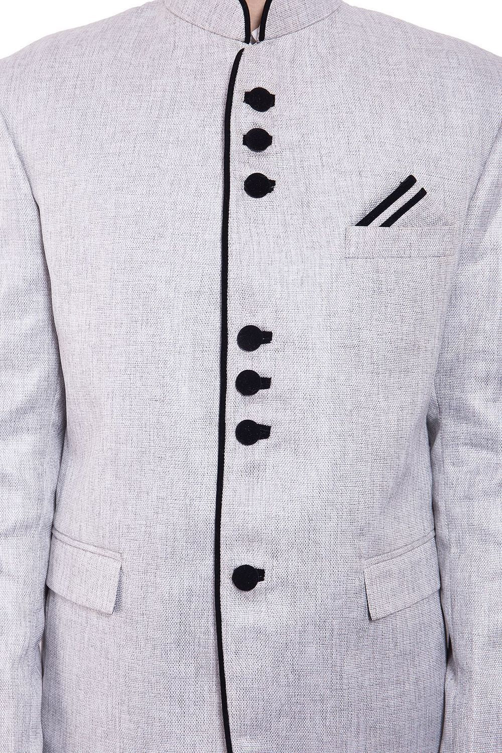 Rayon Silver Bandhgala