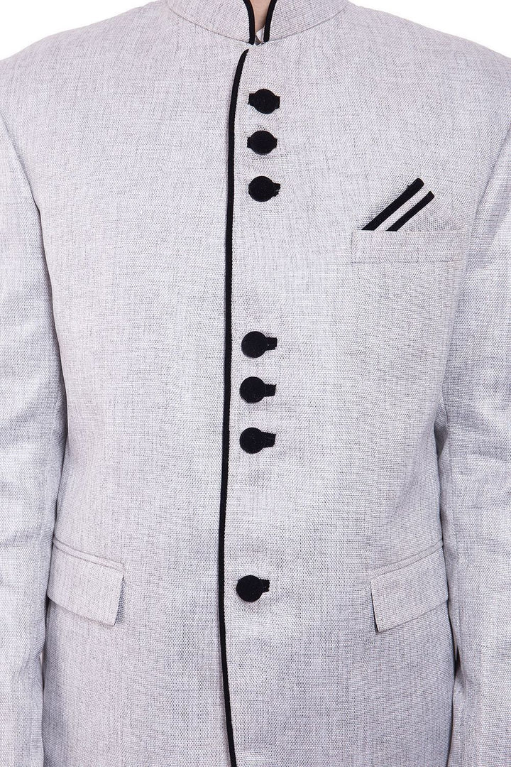 Rayon Silver Bandhgala