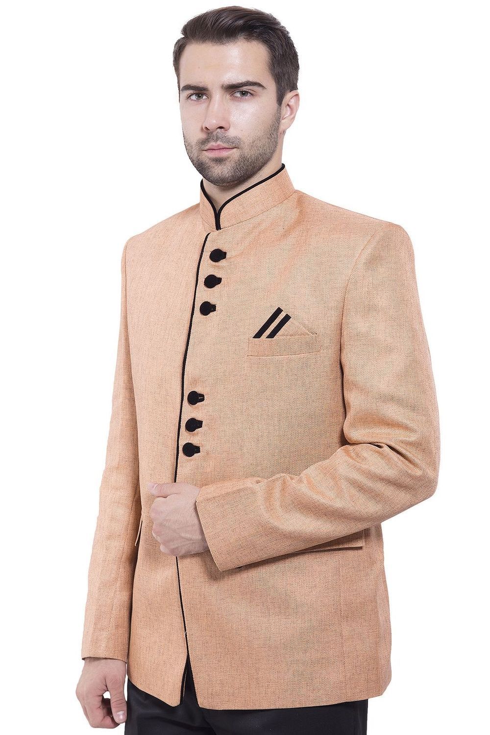 Rayon Orange Bandhgala