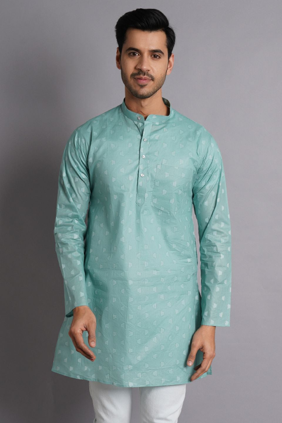 Cotton Green Printed Kurta