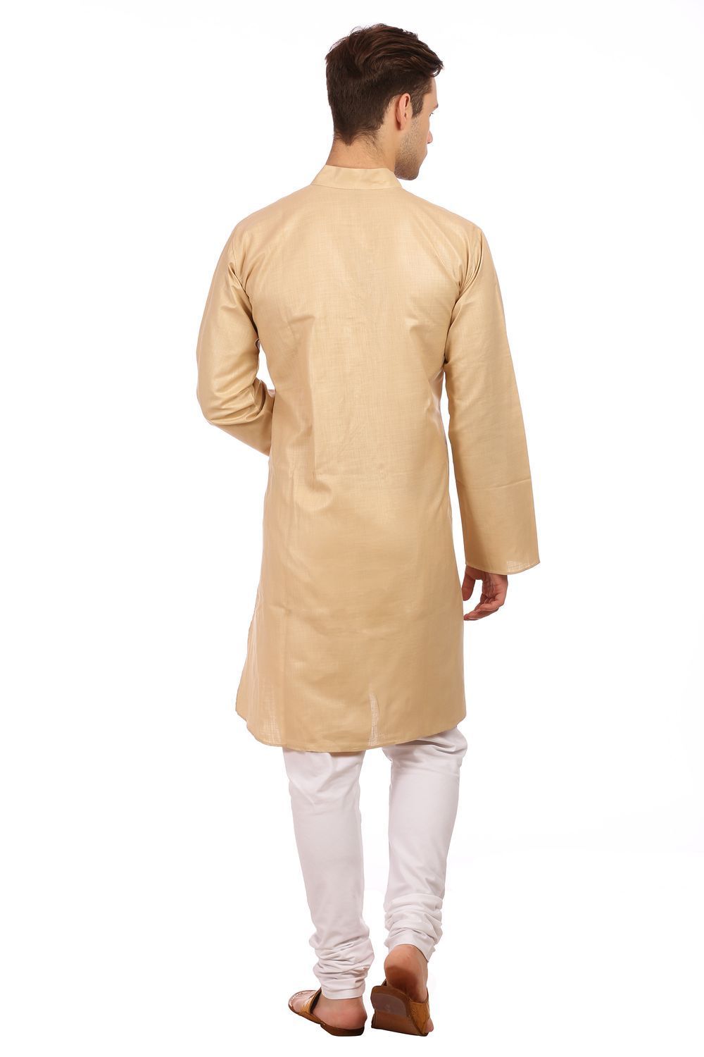 Cotton Silk Gold Kurta Pyjama