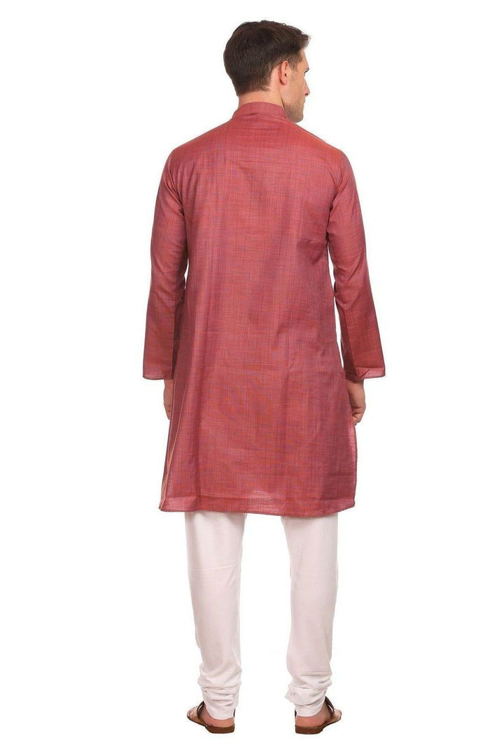 Handloom Poly-Cotton Purple Kurta Pyjama