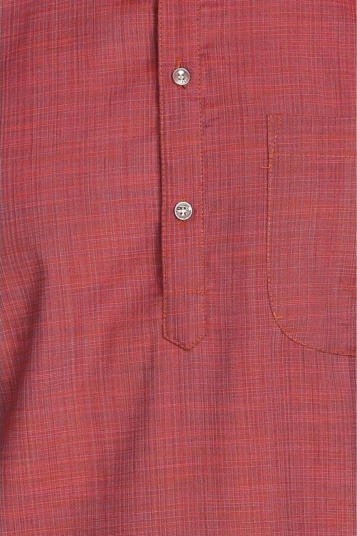 Handloom Poly-Cotton Purple Kurta Pyjama