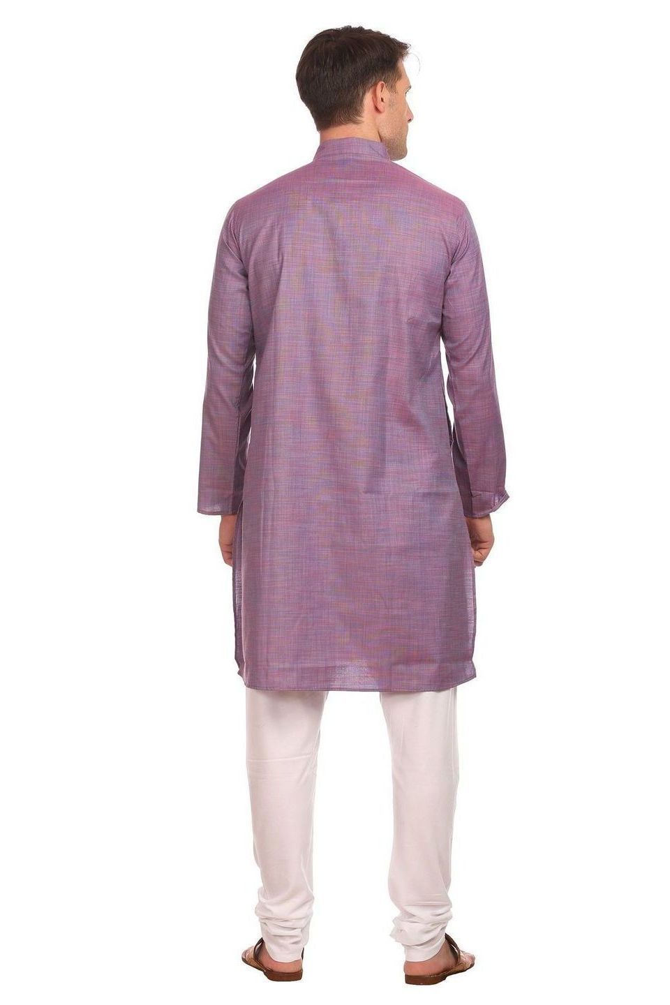 Handloom Poly-Cotton Purple Kurta Pyjama