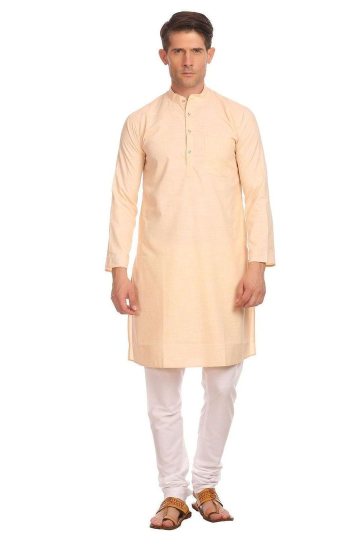 Poly-Cotton Linen Pink Kurta Pyjama