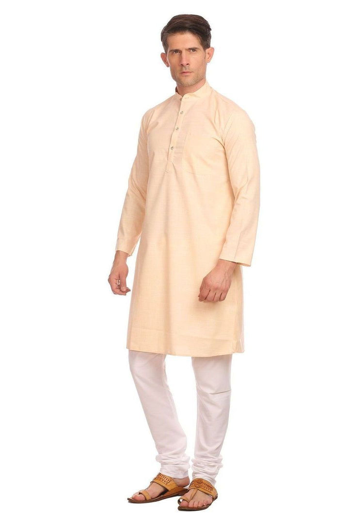 Poly-Cotton Linen Pink Kurta Pyjama