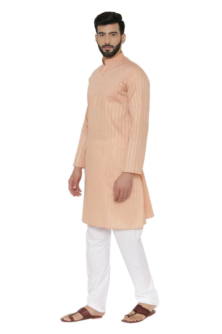 100% Cotton Orange Kurta Pyjama