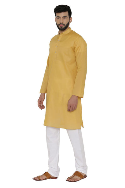 100% Cotton Yellow Kurta Pyjama