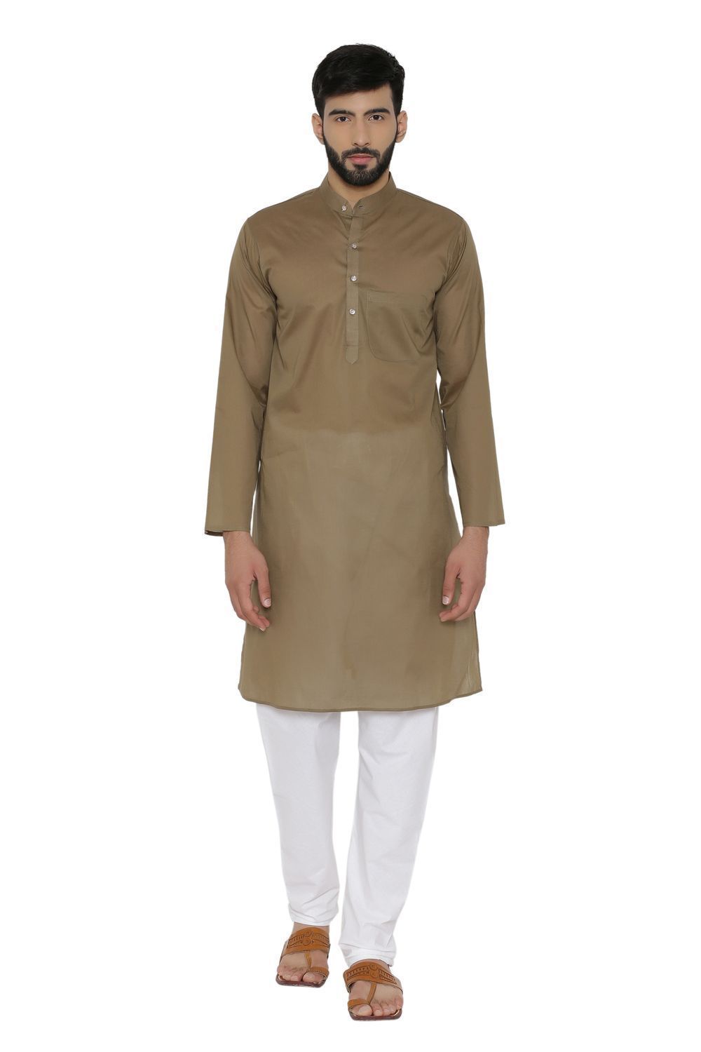 100% Cotton Brown Kurta Pyjama