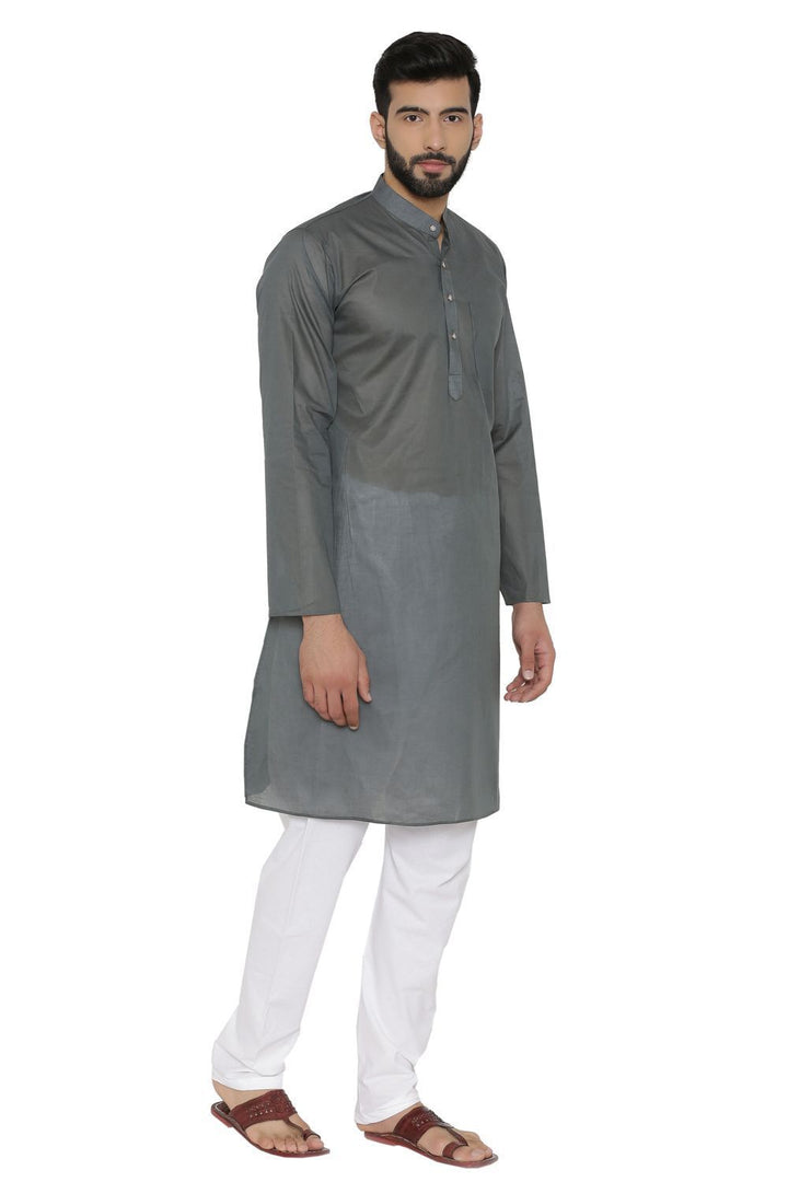100% Cotton Grey Kurta Pyjama