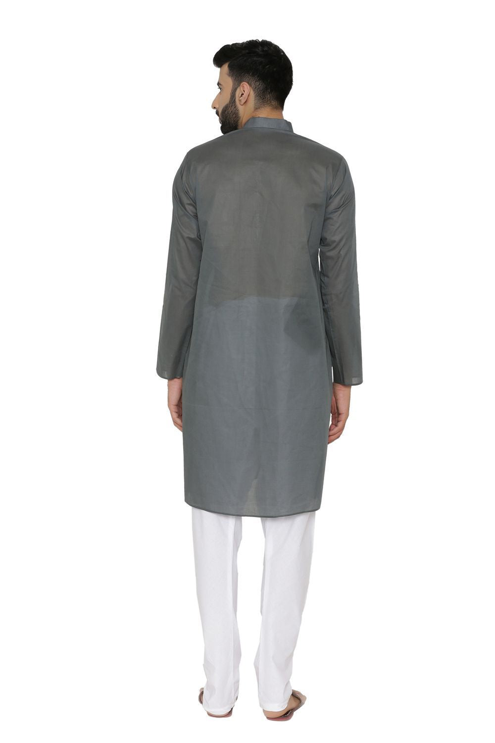 100% Cotton Grey Kurta Pyjama