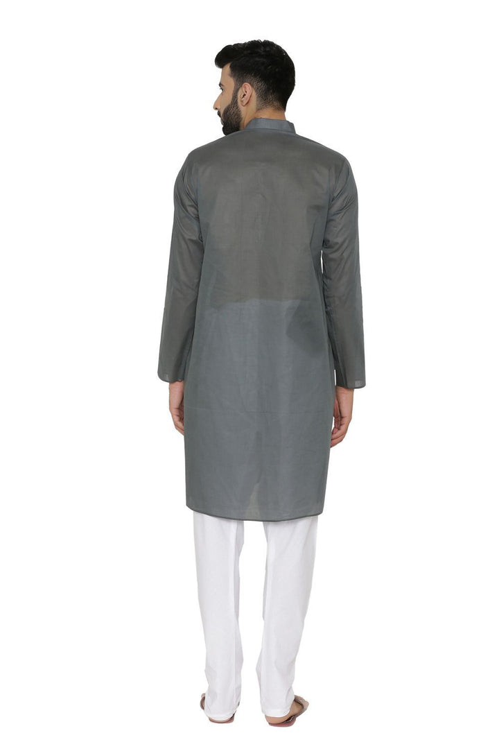 100% Cotton Grey Kurta Pyjama