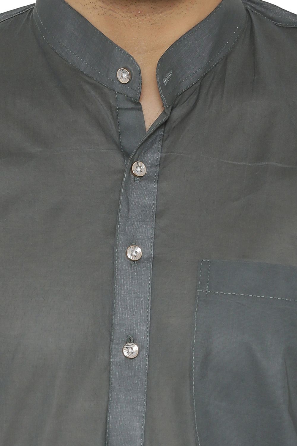 100% Cotton Grey Kurta Pyjama