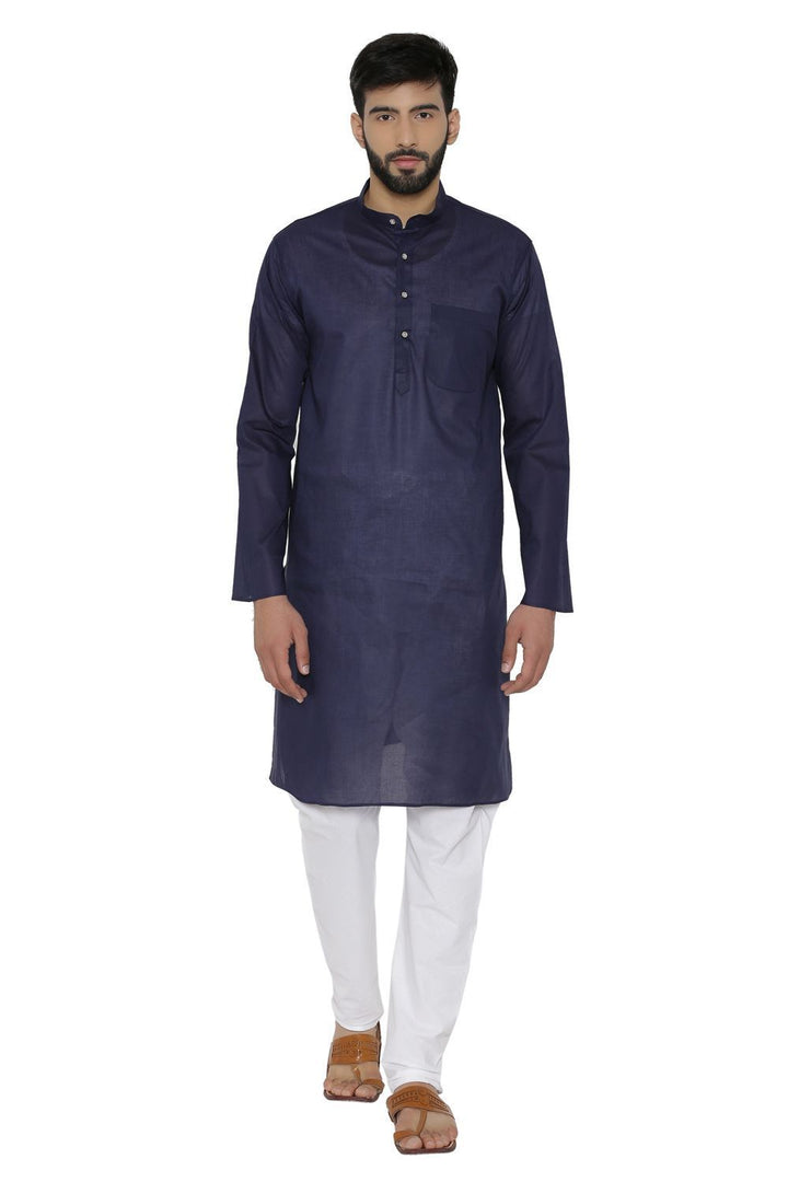 100% Cotton Blue Kurta Pyjama
