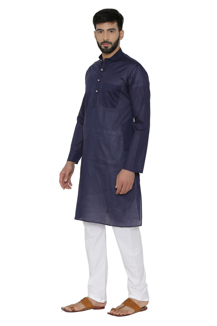 100% Cotton Blue Kurta Pyjama