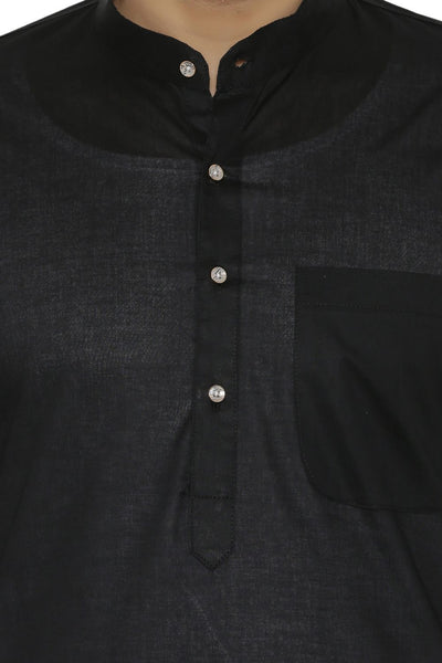 100% Cotton Black Kurta Pyjama