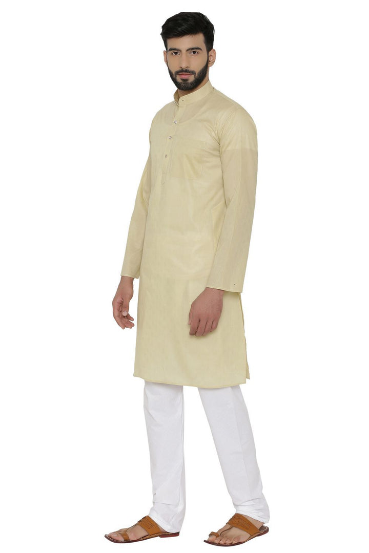 100% Cotton Yellow Kurta Pyjama