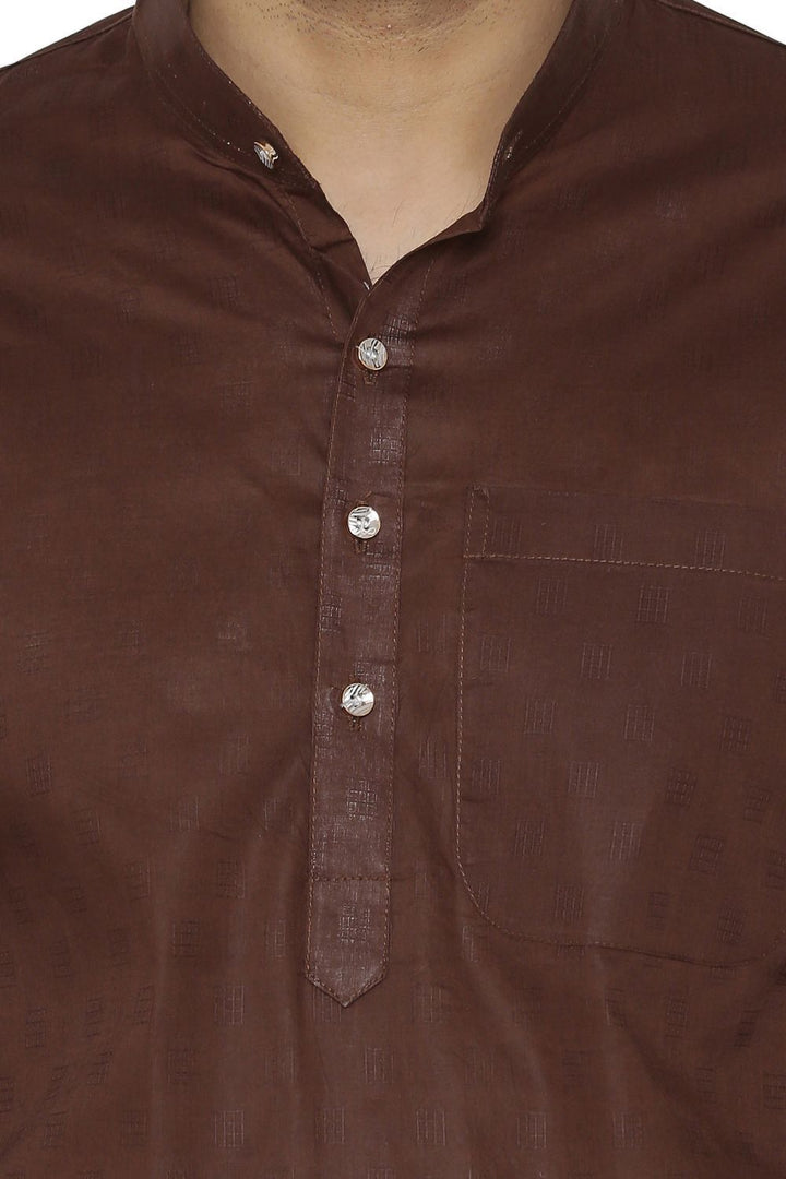 100% Cotton Brown Kurta Pyjama