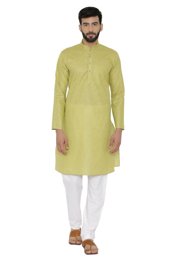 100% Cotton Green Kurta Pyjama