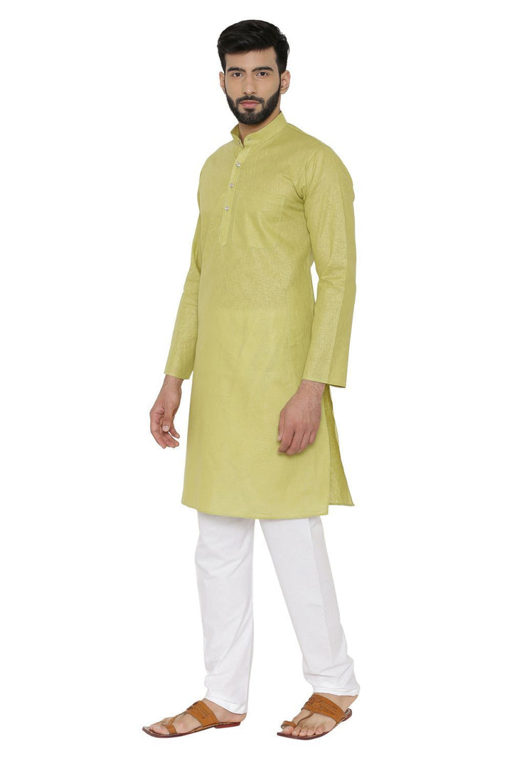 100% Cotton Green Kurta Pyjama