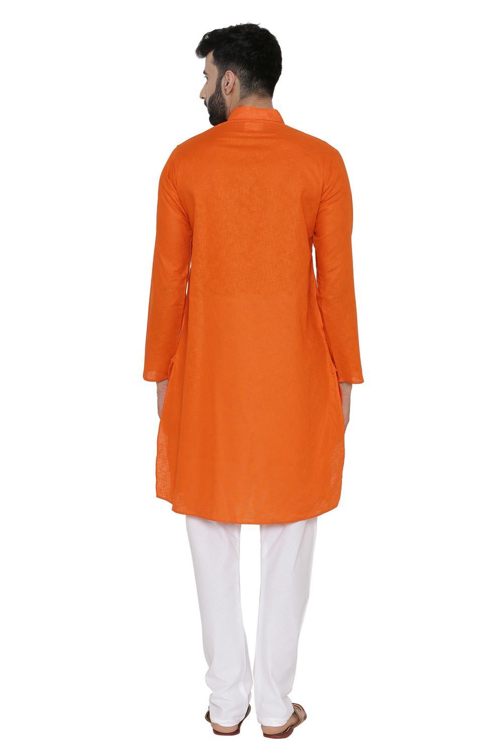 100% Cotton Orange Kurta Pyjama