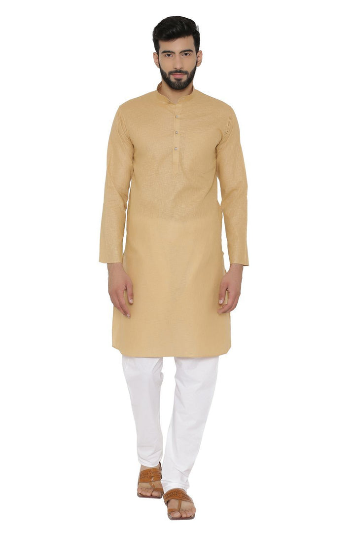 100% Cotton Beige Kurta Pyjama