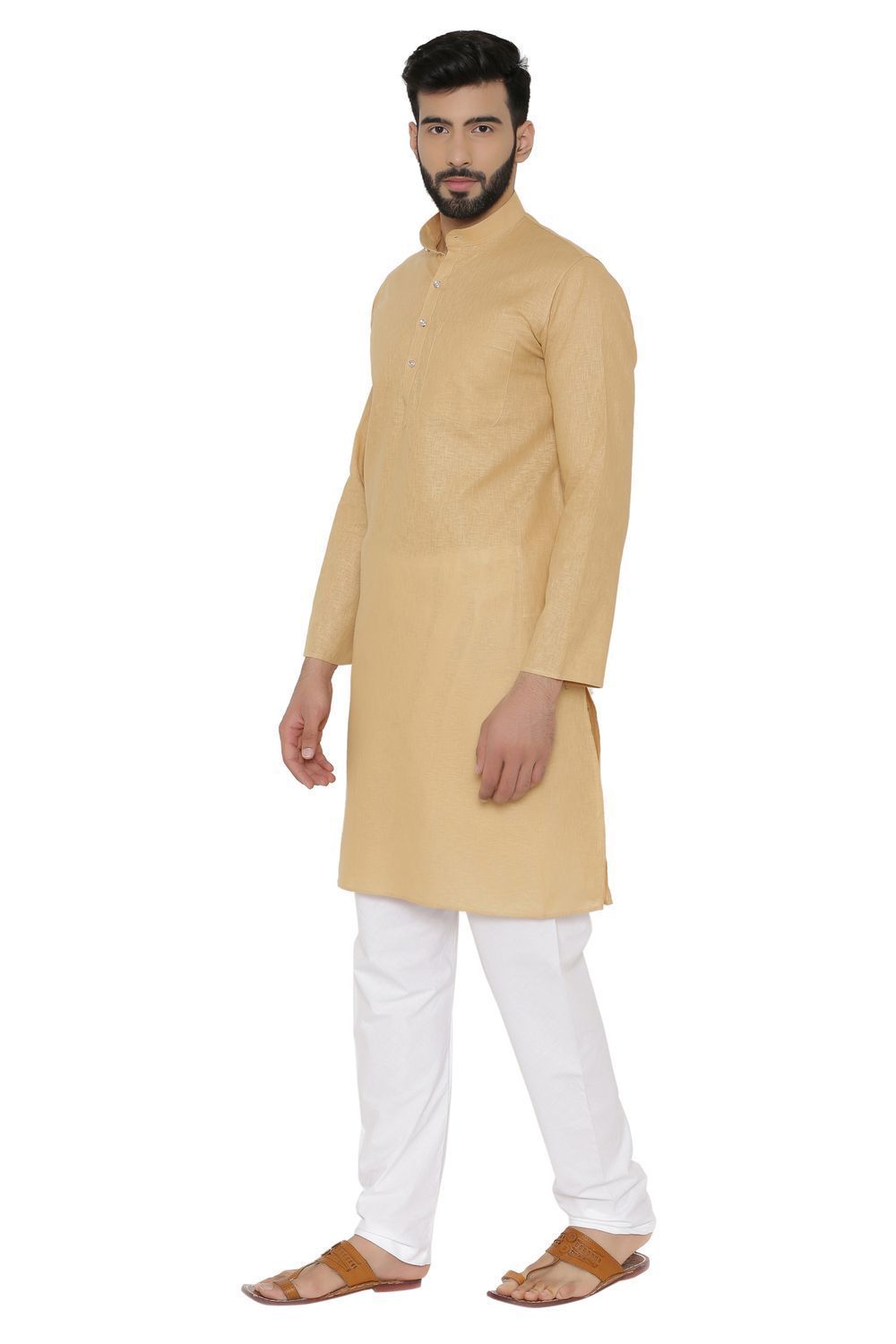100% Cotton Beige Kurta Pyjama