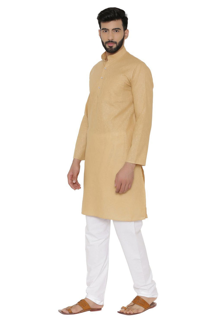 100% Cotton Beige Kurta Pyjama