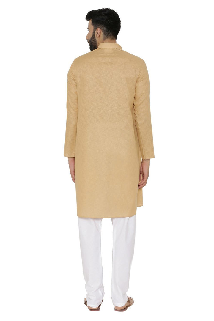 100% Cotton Beige Kurta Pyjama
