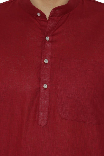 100% Cotton Red Kurta Pyjama