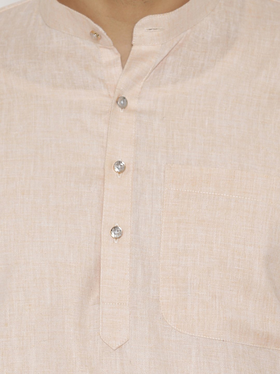 Cotton Orange Kurta Pyjama