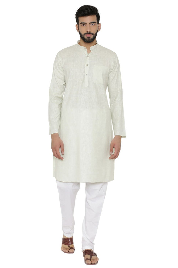 Cotton Rich Green Kurta Pyjama