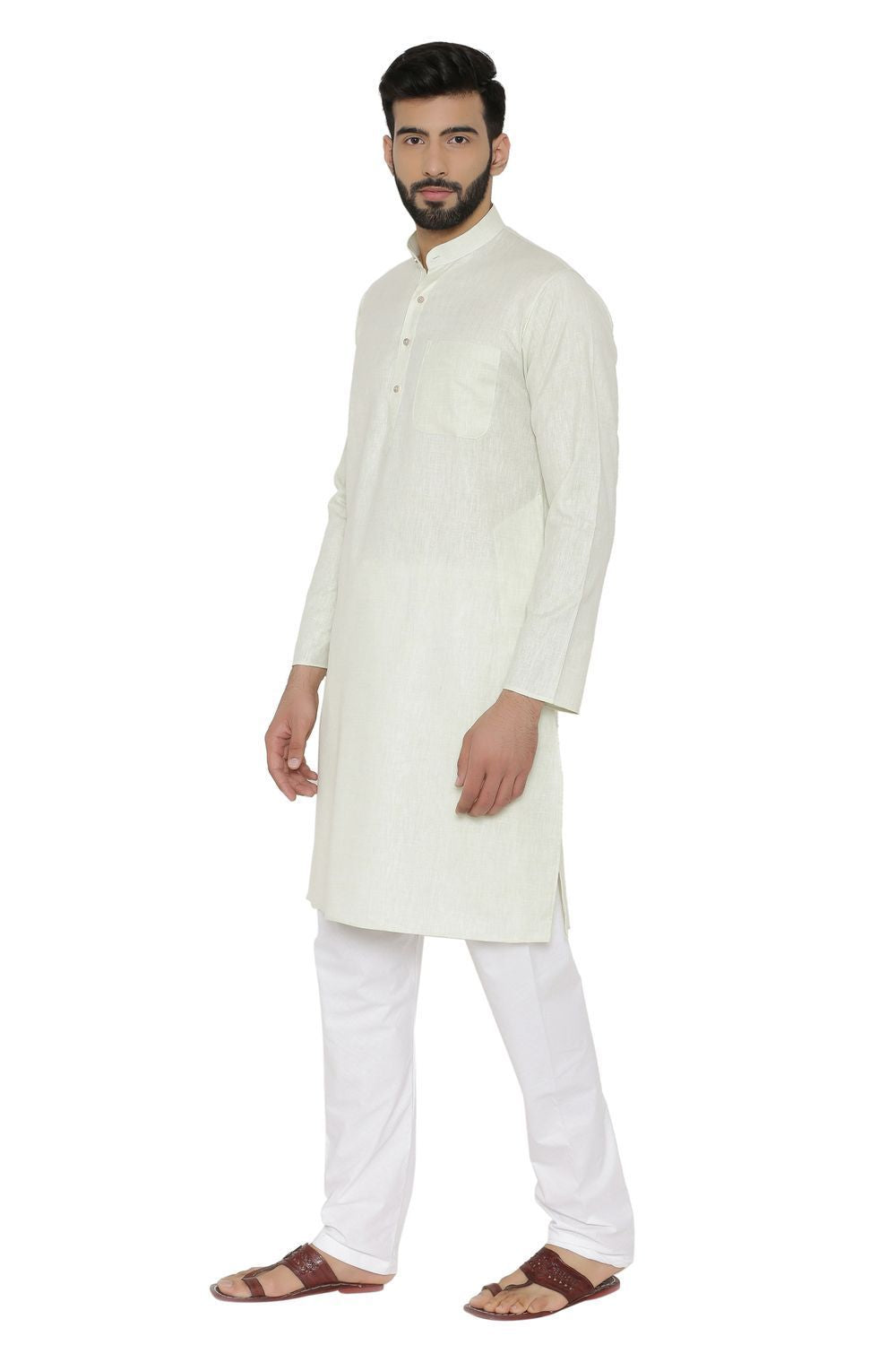 Cotton Rich Green Kurta Pyjama