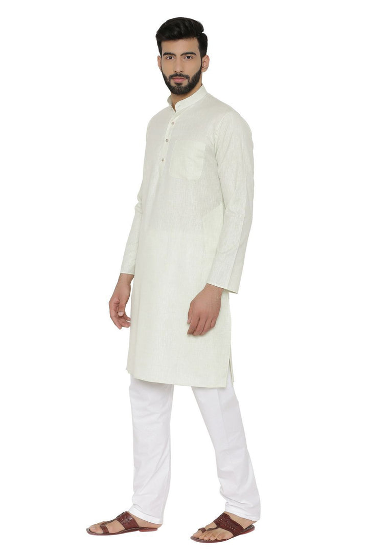 Cotton Rich Green Kurta Pyjama