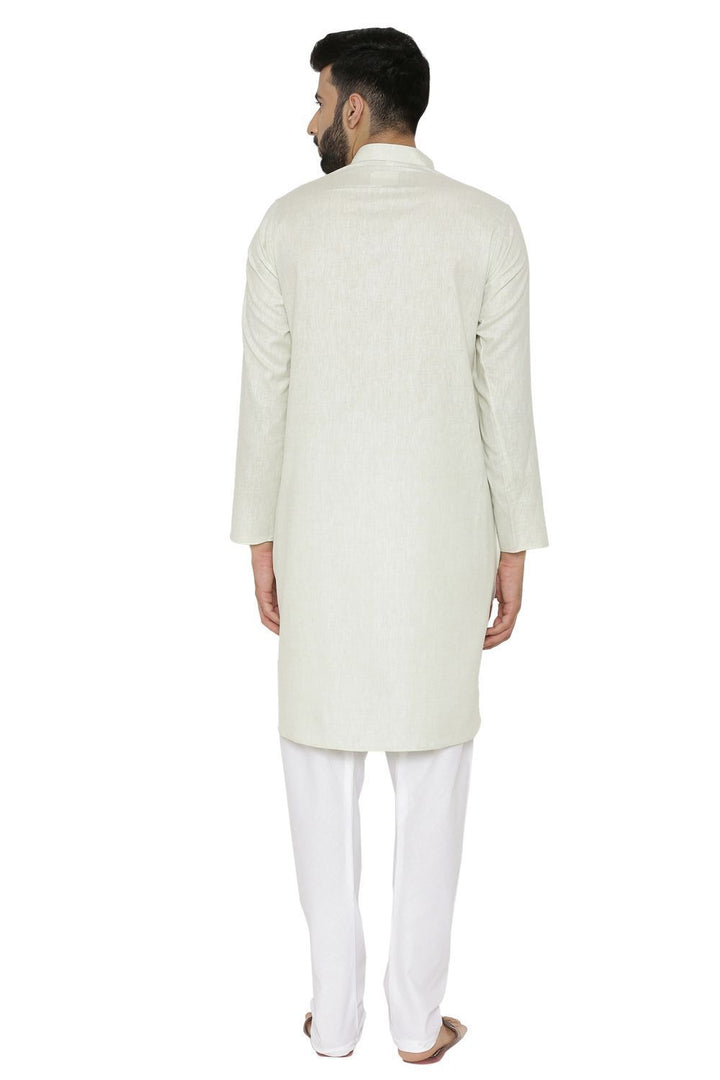 Cotton Rich Green Kurta Pyjama