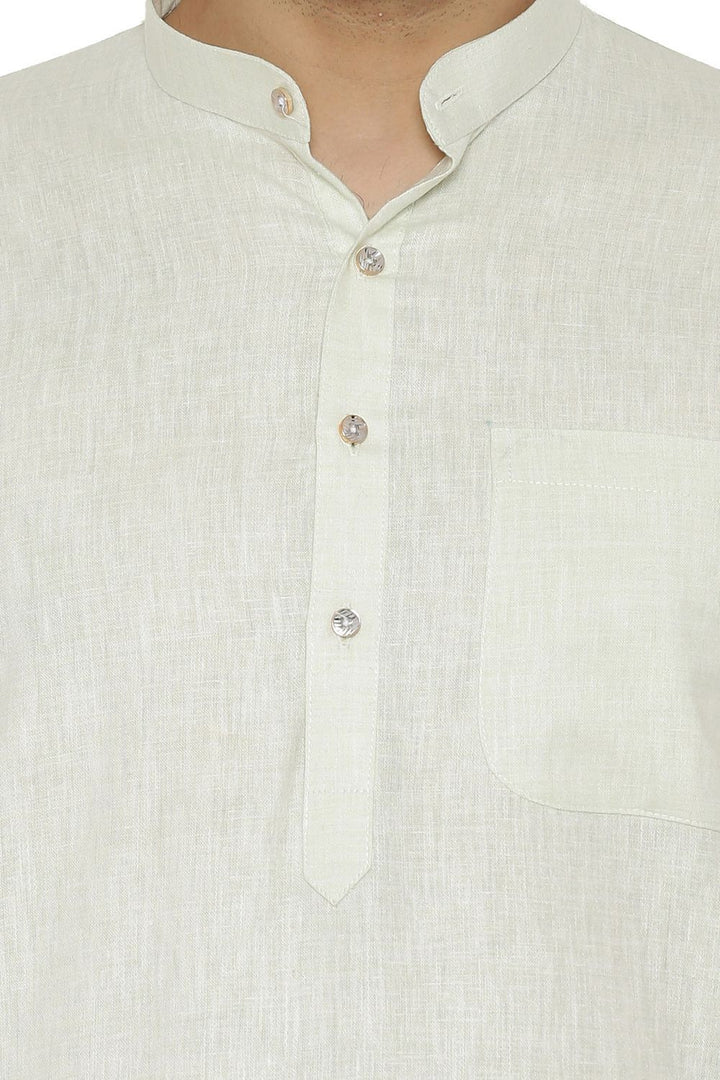 Cotton Rich Green Kurta Pyjama