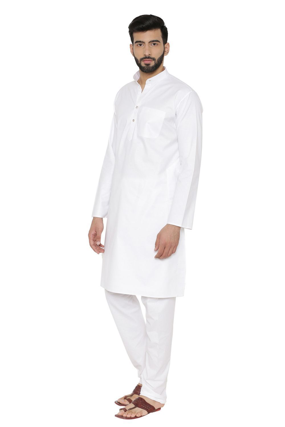 100% Cotton  White Kurta Pyjama